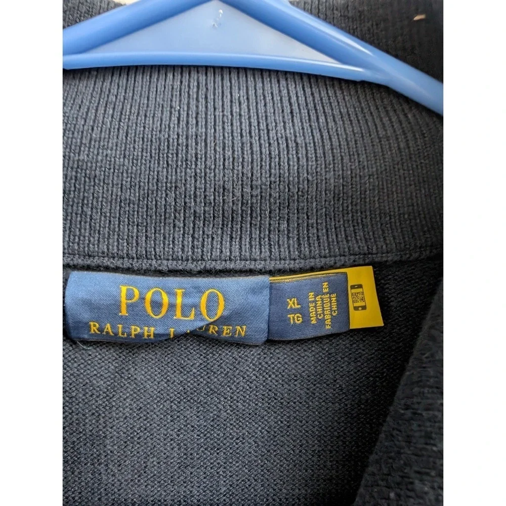 A9‎ Polo Ralph Lauren Men's XL Black Woven Knit Hybrid Vest
